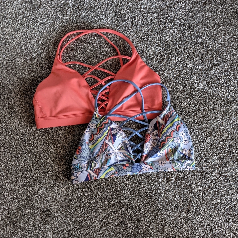 2 Victoria Sport strappy sports bras- S